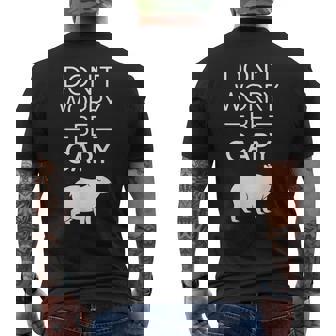 Don't Worry Be Capy カピバラ 心配しないで カピー カピバラ齧歯類愛好家 メンズTシャツ バックプリント - Kawaiitshirt