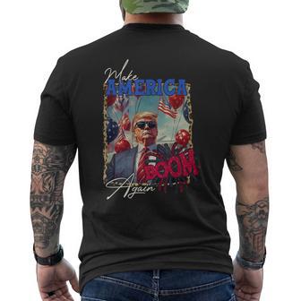 Donald Trump Patriotic Firework Make 4Th Of July Boom Again Men's T-shirt Back Print - Thegiftio UK