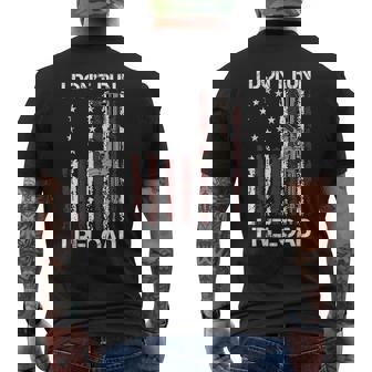 I Don't Run I Reload Gun Flag On Back Men's T-shirt Back Print | Mazezy