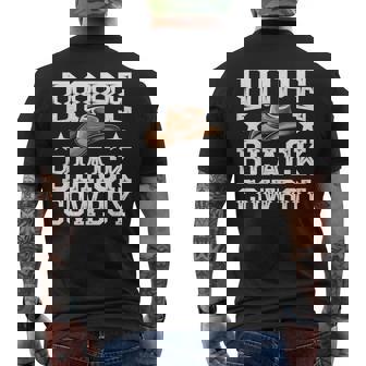 Dope Black Cowboy Western Rodeo Country Music Men's T-shirt Back Print - Thegiftio UK