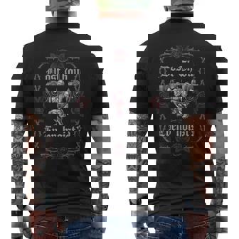 Dost Thou Even Hoist Knight Weightlifter Workout Gym Gothic Men's T-shirt Back Print - Monsterry