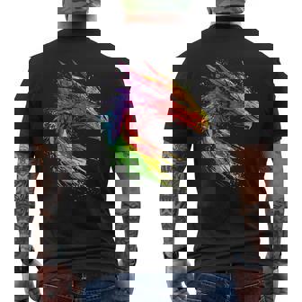 Dragón Pintura Arte Animal Abstracto Colorido Dragón Camiseta Hombre Estampado Espalda - Regaloses