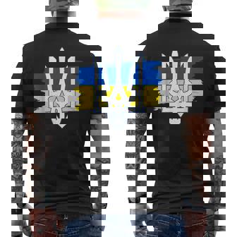 Drapeau De L'ukraine Trident – Tryzub Ukrainien Patriotique T-shirt imprimé au dos - Cadeauxyz