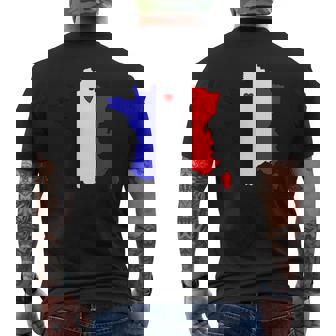 Drapeau France Bleu Blanc Rouge 14 Juillet Carte De France T-shirt imprimé au dos - Cadeauxyz