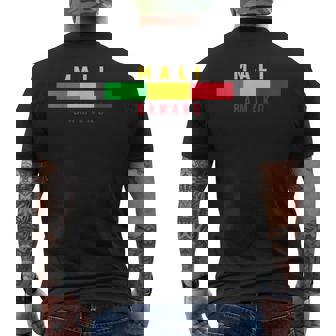 Drapeau Malien Avec Texte Mali-Bamako En Lettres Majuscules T-shirt imprimé au dos - Cadeauxyz