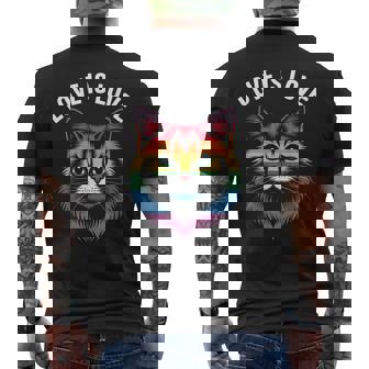 Drapeau Queer Cat Pride T-shirt imprimé au dos - Cadeauxyz