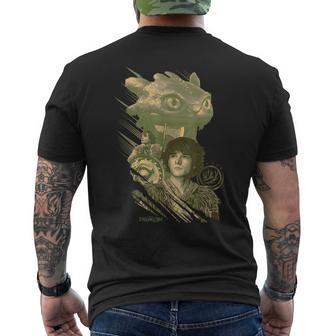 Dreamworks Dragons Hiccup And Toothless Men's T-shirt Back Print - Thegiftio UK