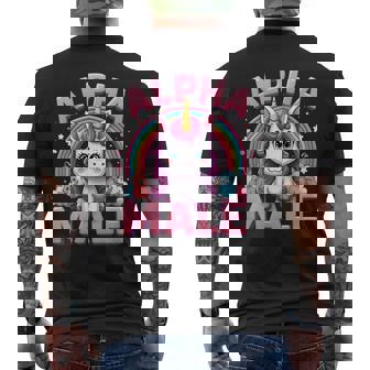 Drôle De Licorne Alpha Licorne Meme Mâle Hommes Mâle T-shirt imprimé au dos - Cadeauxyz