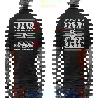 Drum & Bass Rum & Ass Retrointageibes Team メンズTシャツ バックプリント - Kawaiitshirt