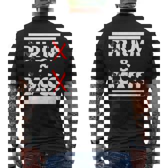 Drum And Bass Rum And Ass メンズTシャツ バックプリント - Kawaiitshirt