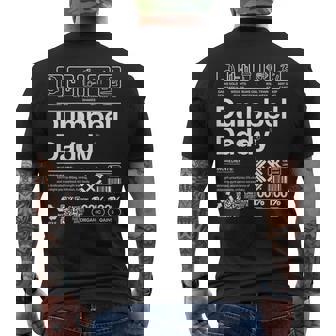 Dumbbell Daddy And Dad Gym Workout Father Men's T-shirt Back Print | Mazezy