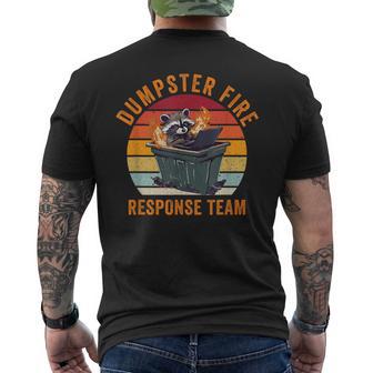 Dumpster Fire Response Team Meme Raccoon Men's T-shirt Back Print - Thegiftio UK