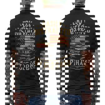 Easily Distracted By Old Cars Classic Car Guy Vintage Men's T-shirt Back Print - Thegiftio