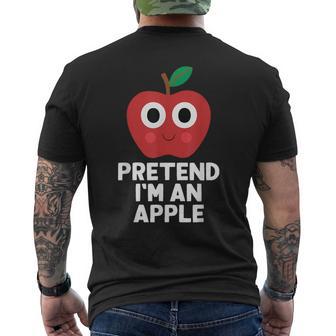 Easy Pretend I'm An Apple Costume Halloween Men's T-shirt Back Print - Thegiftio UK