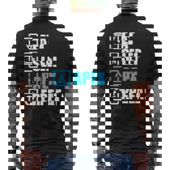 Eatleep Apex リピートシャツ 面白いモチベーションギフト メンズTシャツ バックプリント - Kawaiitshirt