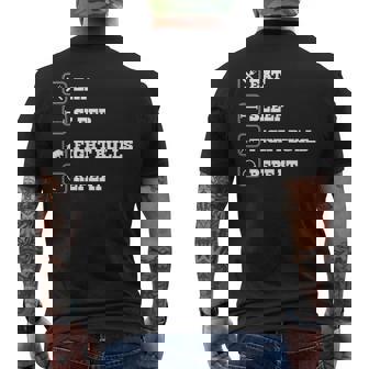 Eatleep Fight Bulls Repeat Bullsシリーズ ロデオクラウン メンズTシャツ バックプリント - Kawaiitshirt