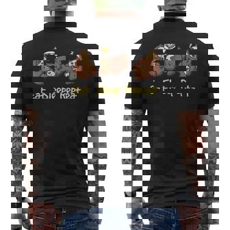 Eatleep Repeat Animalleepingloth Eating Pizza T-shirt da uomo con stampa posteriore - Novitaregali