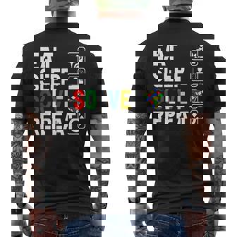 Eatleepolve Repeat キューブゲーム ルービックtシャツ メンズTシャツ バックプリント - Kawaiitshirt