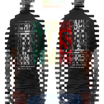 El Abuelo Mas Chingon Jefe Con Gran Corazon Men's T-shirt Back Print | Mazezy