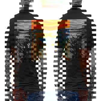 El Gato Negro Grito De Munch Edvard Pintura Famosa Divertida Camiseta Hombre Estampado Espalda - Regaloses