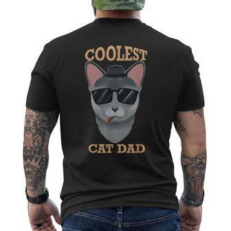 El Papá Del Gato Más Guay I Gato Azul Ruso Camiseta Hombre Estampado Espalda - Regaloses