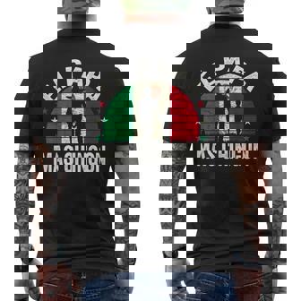 El Papa Mas Chingon Mexican Dad Fathers Day Mexican Flag Men's T-shirt Back Print - Monsterry
