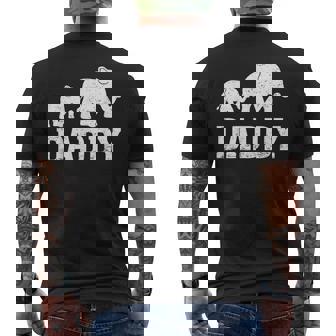 Elephant Animal Lover Daddy Elephant Father's Day Men's T-shirt Back Print - Thegiftio UK