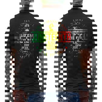 Emancipation Day Junenth Black American Freedom 1865 Men's T-shirt Back Print | Mazezy