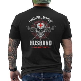 Emotional Husband Do Not Pet Support Men's T-shirt Back Print - Thegiftio UK