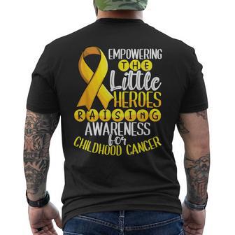 Empowering Little Heroes Raising Awareness Childhood Cancer Men's T-shirt Back Print - Thegiftio UK