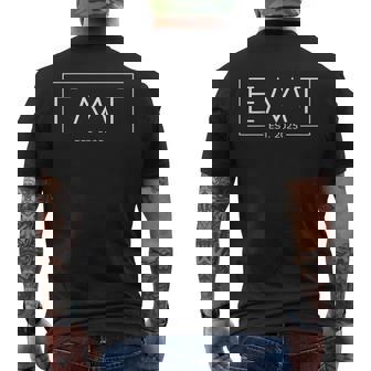 メンズ Emt設立 Est 2025 救急医療医療 卒業 メンズTシャツ バックプリント - Kawaiitshirt