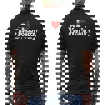 Me Encanta La Diversidad Del Corazón Fuerza En La Diversidad Camiseta Hombre Estampado Espalda - Regaloses