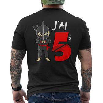 Enfant Ninja J'ai 5 Ans T-shirt imprimé au dos - Cadeauxyz