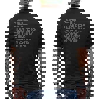 Enviar Dinero A Abogados Armas Camiseta Hombre Estampado Espalda - Regaloses