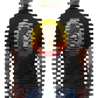 Erizo Retrointage Al Atardecer Camiseta Hombre Estampado Espalda - Regaloses