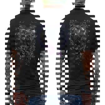 Espiral Original Corazón De Cuervo Cuervos Góticos In Mangas Camiseta Hombre Estampado Espalda - Regaloses