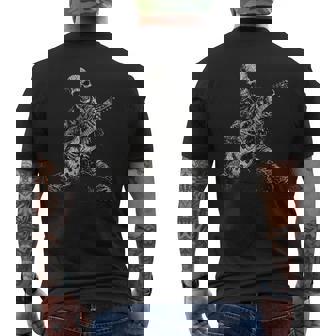 Esqueleto Tocando La Guitarra Rock And Roll Camiseta Hombre Estampado Espalda - Regaloses
