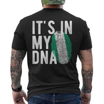 Está En Mi Adn Huella Dactilar De La Bandera De Nigeria Camiseta Hombre Estampado Espalda - Regaloses