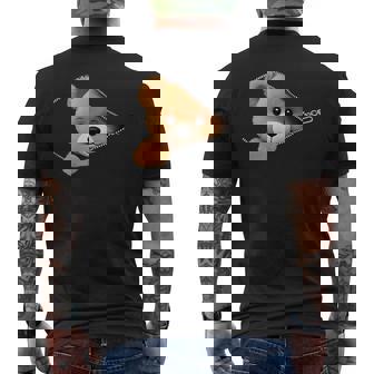 Estampado De Oso Con Cremallera Camiseta Hombre Estampado Espalda - Regaloses