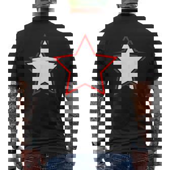 Étoile Blanche Avec Bordure Rouge – Étoile Rouge Et Blanche T-shirt imprimé au dos - Cadeauxyz
