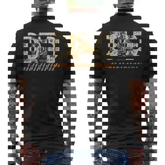 Excavator Dad Father's Day Construction Father Birthday Men's T-shirt Back Print - Thegiftio UK