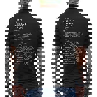 F-14 Tomcat メンズTシャツ バックプリント - Kawaiitshirt