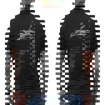 F-16 バイパー ファイティング ファルコン ジェット戦闘機仕様 メンズTシャツ バックプリント - Kawaiitshirt