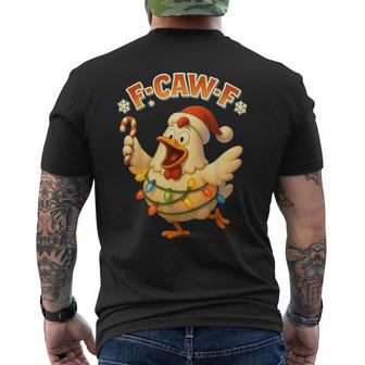 F-Caw-F Huhn Lustigarkasmus Ironie Weihnachten F-Caw-F T-Shirt mit Rückendruck - Geschenkecke