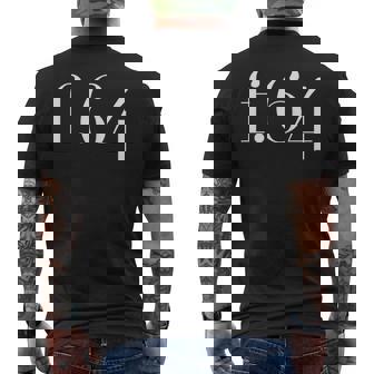 F64 太字 オフセンター 書体 メンズTシャツ バックプリント - Kawaiitshirt