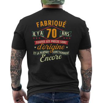 Fabriqué Il Y A 70 Ans 70 Ans Anniversaire Blague T-shirt imprimé au dos - Cadeauxyz