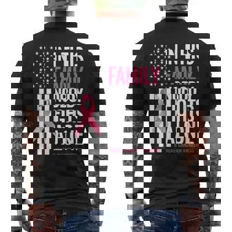 In This Family Nobody Fights Alone Breast Cancer Awareness Men's T-shirt Back Print - Thegiftio UK