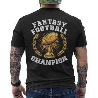 Fantasy Football Champion Draft Fantasy Football Champ Men's T-shirt Back Print - Thegiftio UK