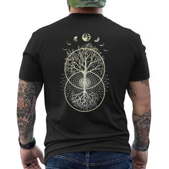 Fases De Los Círculos Del Árbol De Laida Lunar In Mangas Camiseta Hombre Estampado Espalda - Regaloses