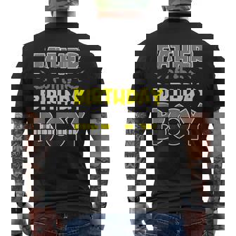 Father Of The Birthday Boy Bat Family Party Theme Boys Men's T-shirt Back Print - Monsterry